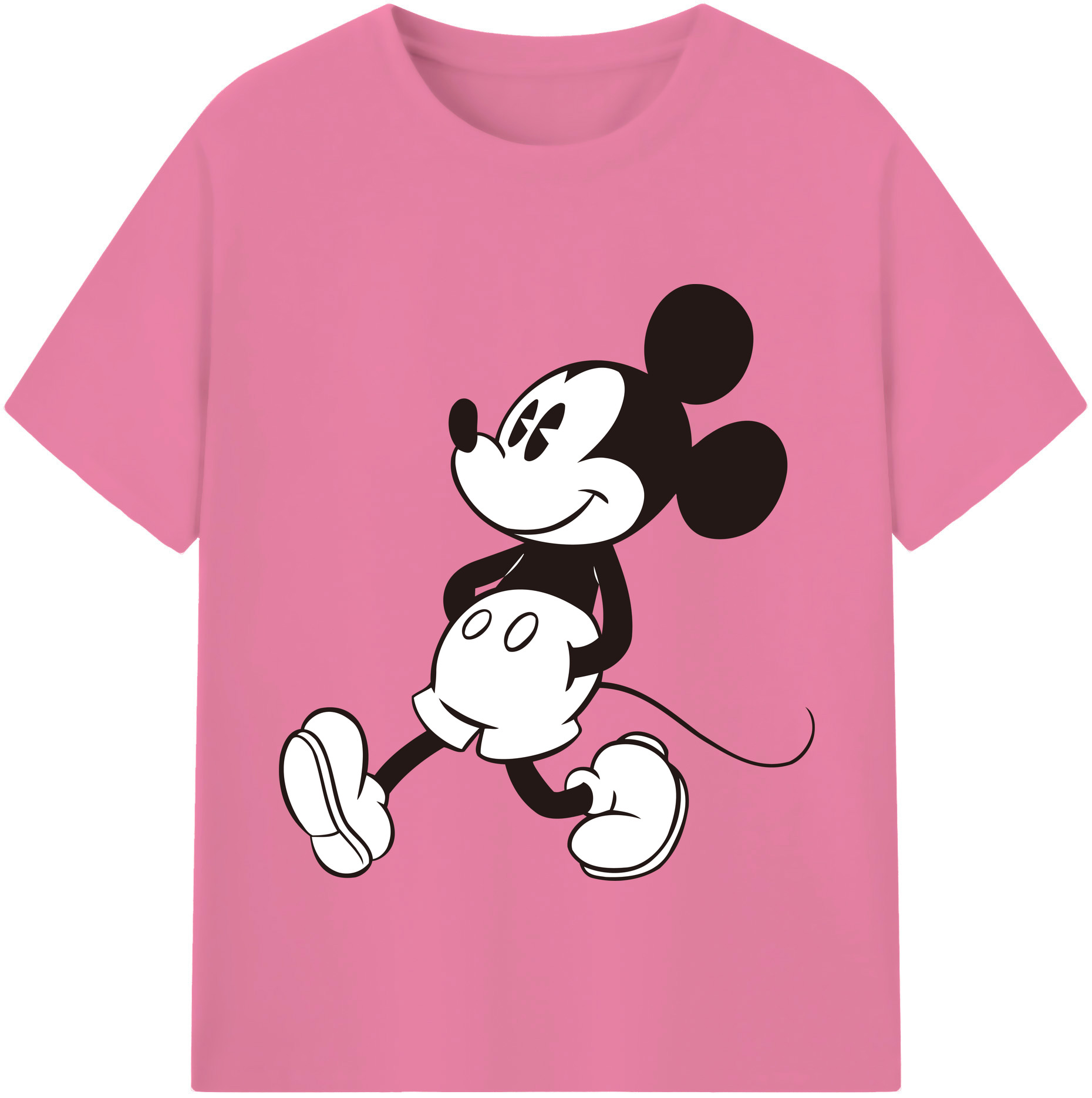 （画像用） ミッキーマウス Mickey Mouse 綿100％半袖Tシャツ（フロントプリント）